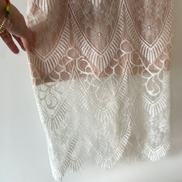 LULUS Your Love Forever White Lace Bodycon Midi Dress NWT - Picture 6 of 10